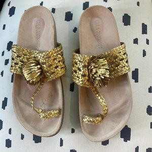 Ulla Johnson size 38 never worn gold sandals